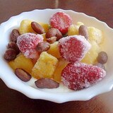 冷凍苺パイン落花生甘納豆のダイエッターヨーグルト